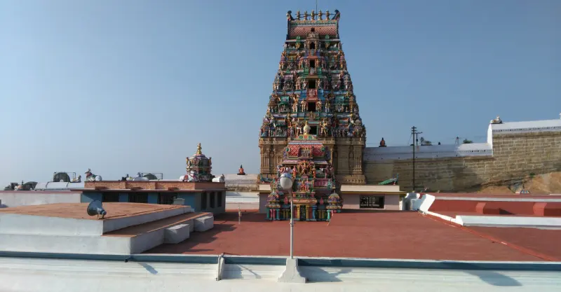 A hill, with the temple on its top